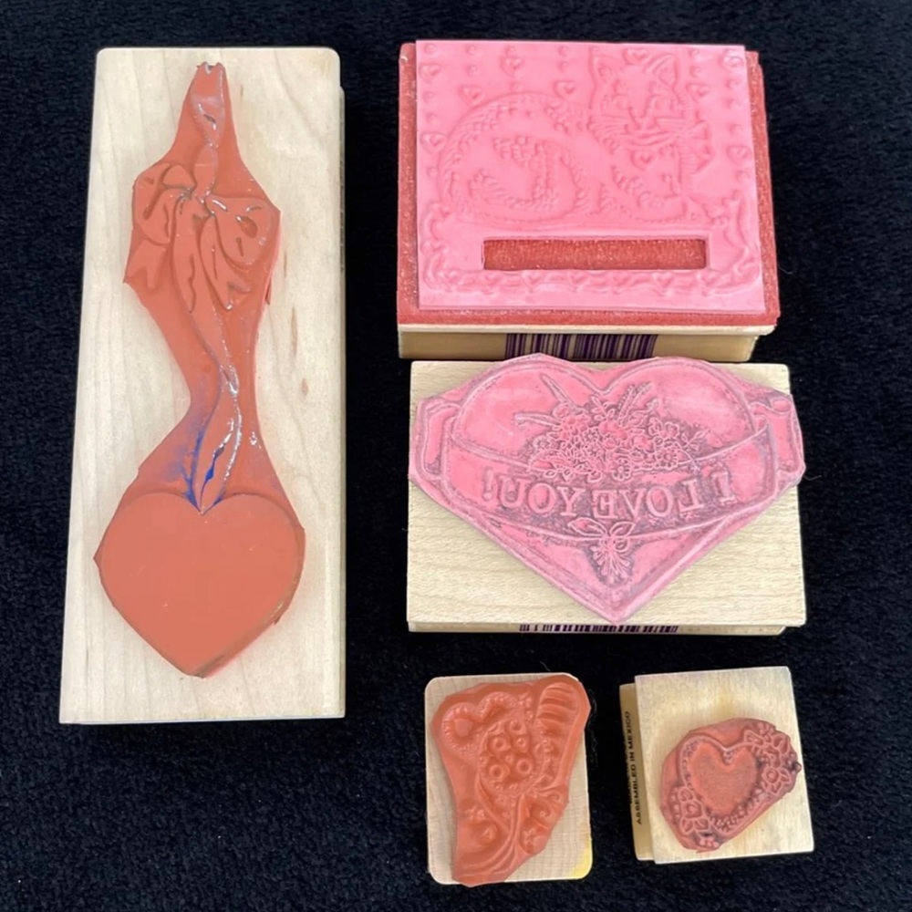 Rubber Stamps (Hearts, Balloons & Kitty) - Picture 7 of 7